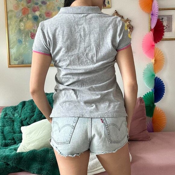 Pink & Grey Polo Top - Picture 5 of 5